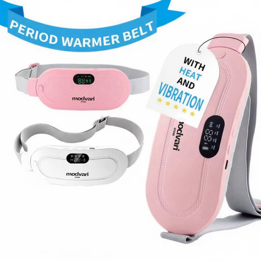 Modvari HeatEase™ Belt — Smart Warming & Massage Relief for Period Comfort